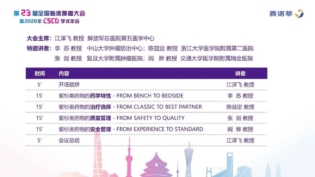 赛诺菲经典化疗药物卫星会闪耀CSCO 2020